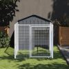 Dog House Anthracite Galvanized Steel 46.1 x 79.1 x 48.4 in