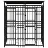 Dog Kennel Black Powder-coated steel 39.7 sqft Durable